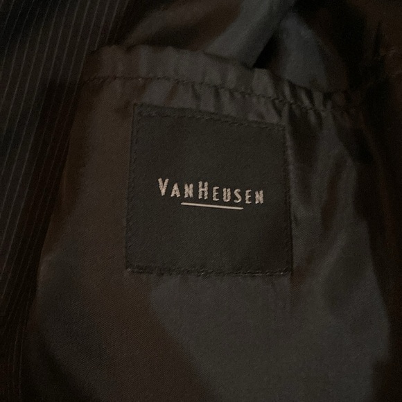 Van Heusen Suit - Black, white striped lines - 16R - Picture 5 of 6